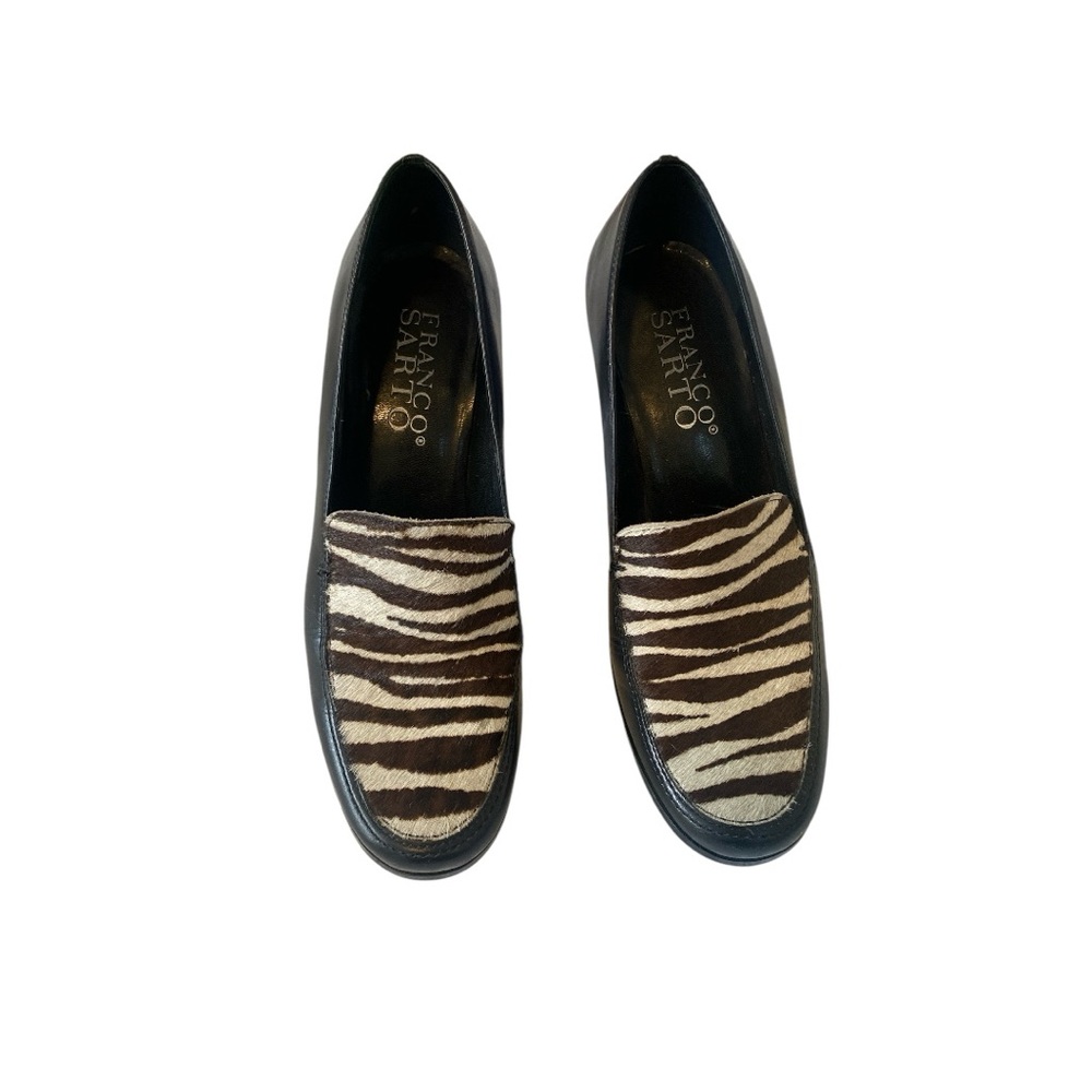 Franco Sarto Zebra Print Block Heels